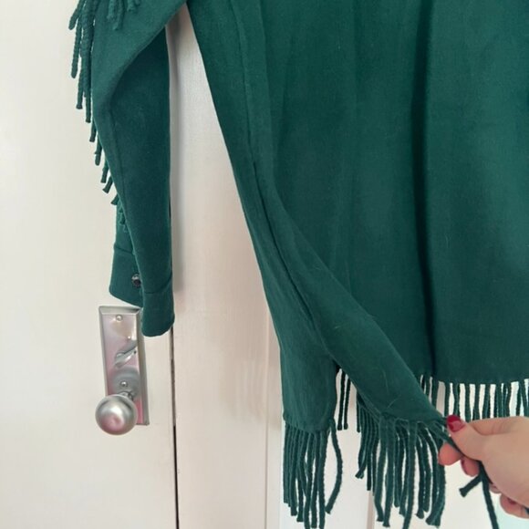 Sandro Green Utility Jacket with Fringe - Picture 6 of 9